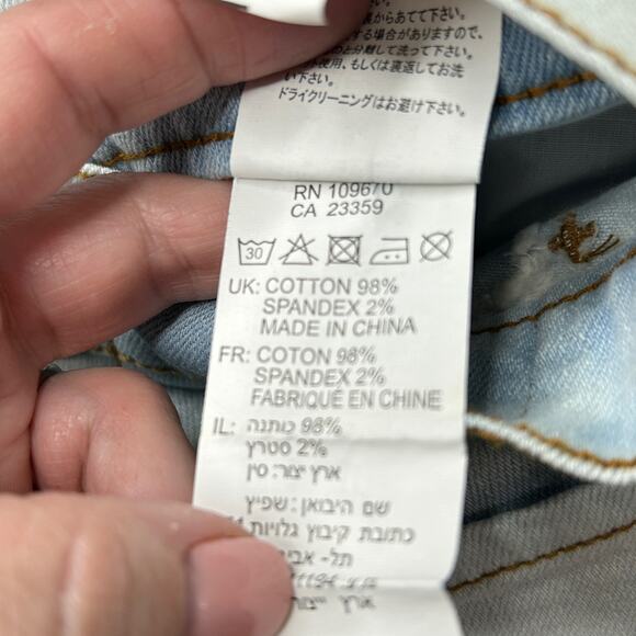 Ksubi Skinny Pins Super Stretch Jeans Low Rise Wamp Wamp Blue Women 26 NWT - Picture 10 of 10